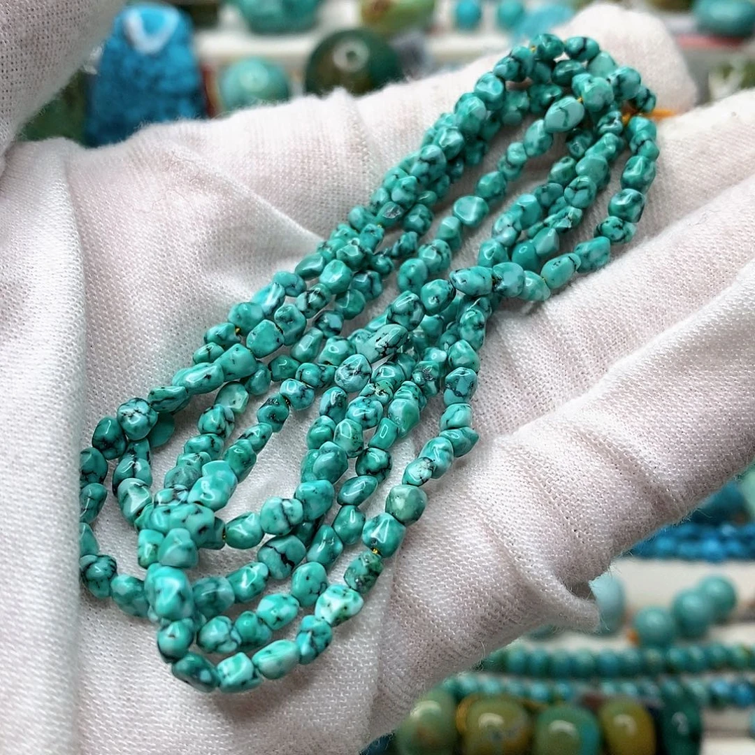 绿松石未镶嵌天然原矿 地大质检3.6mm