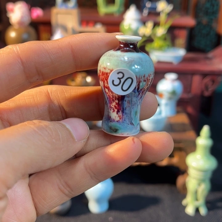 摆件微陶老王迷你花瓶