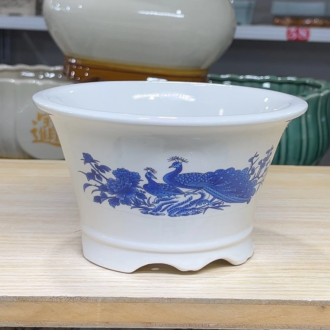 陶瓷绿植多肉微瑕花盆口径15*9