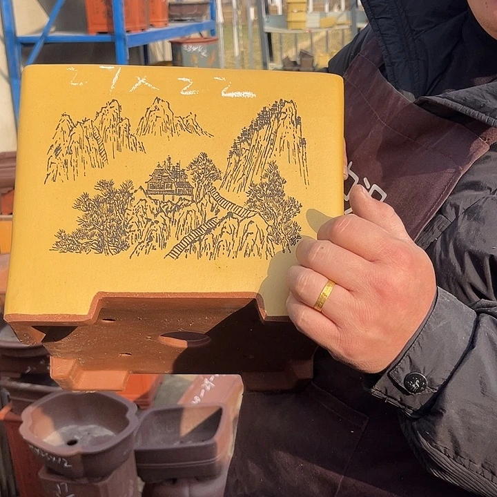 紫砂花盆紫砂等传统