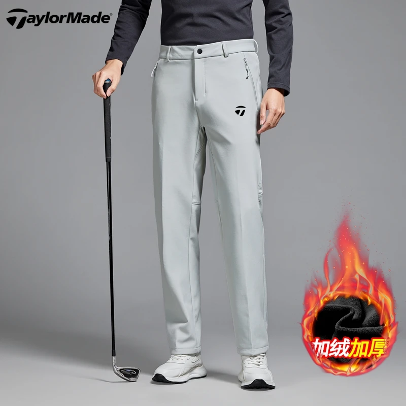 Taylormade高尔夫冬季男士球裤加绒加厚长裤GOLF户外运动保暖修身