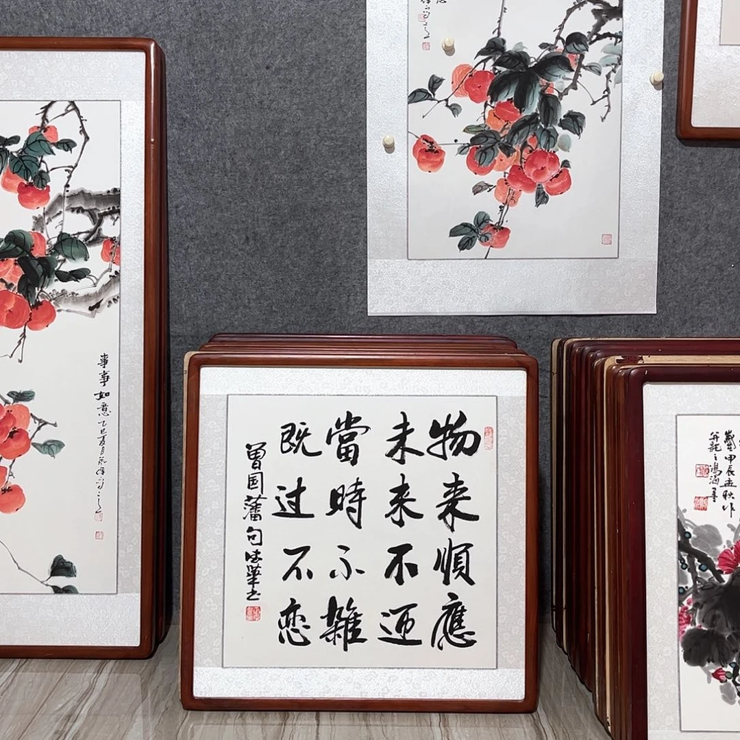 国画书画作品框63×63厘米