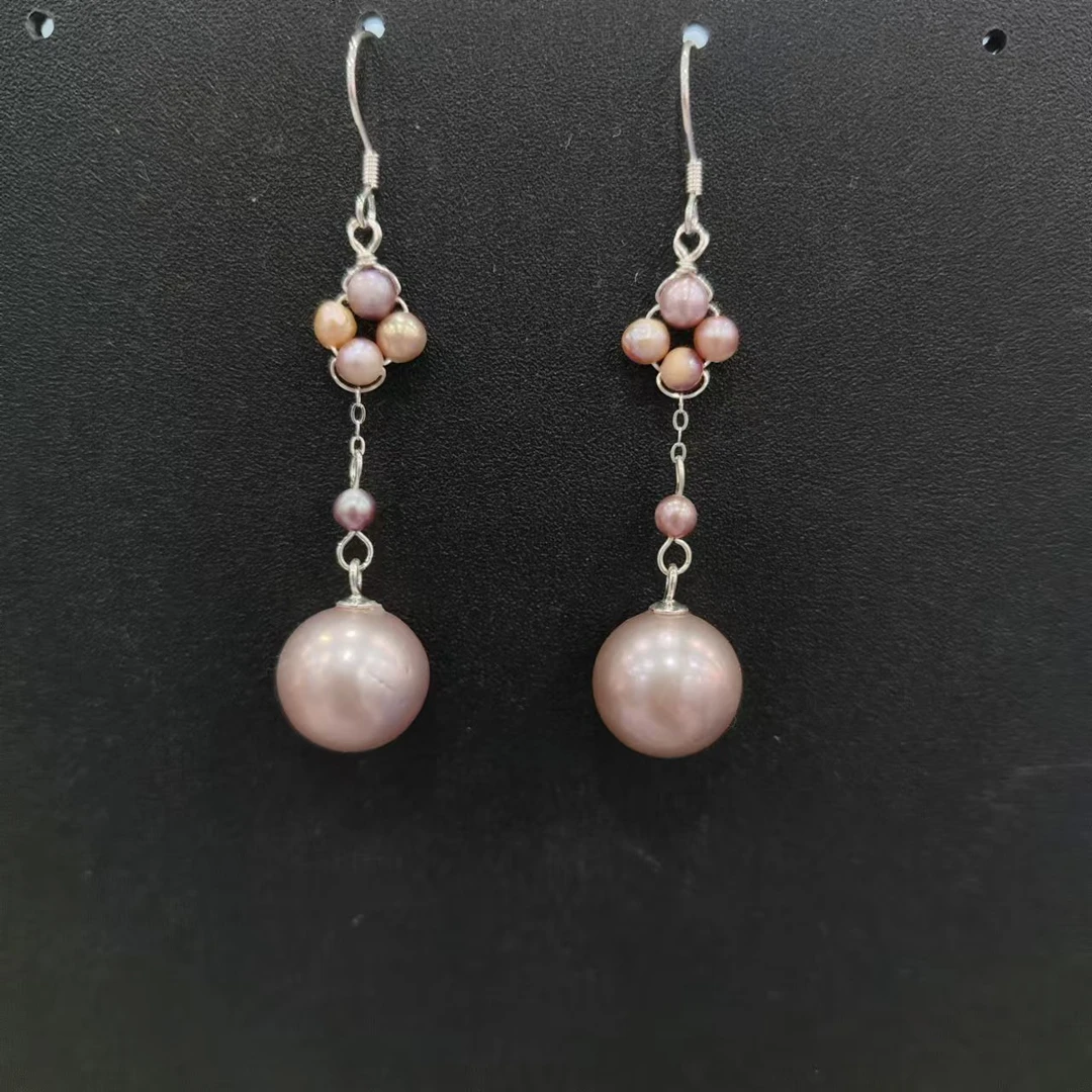 银钩银链爱迪生珍珠耳饰