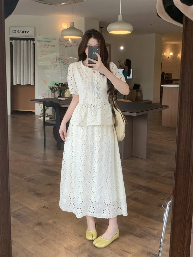 大码女装哺乳套装2025夏季新款薄款减龄显瘦遮肚喂奶两件套外穿