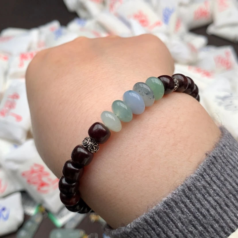 【闪购商品】翡翠手串银S925镶嵌一