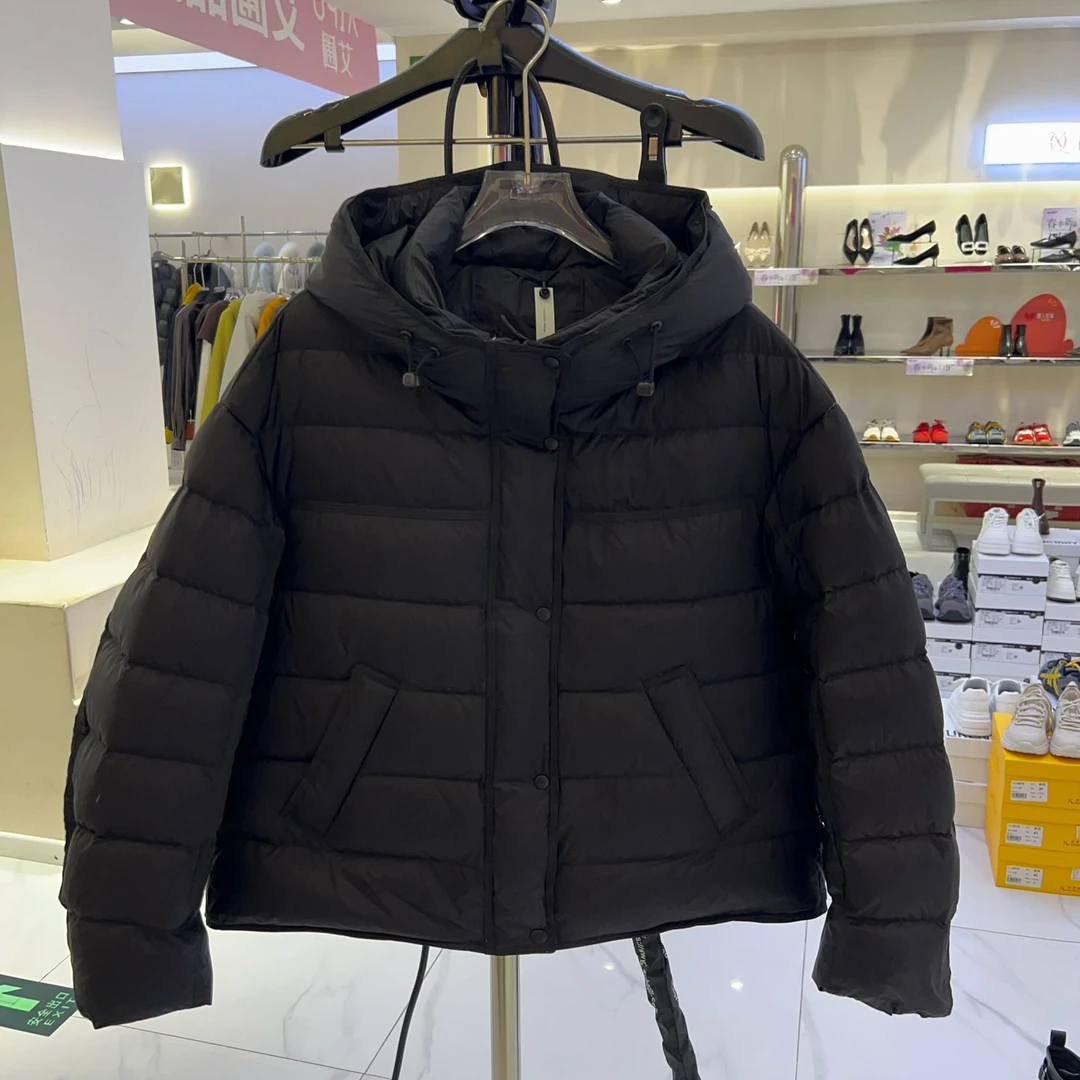 ［7117星空少女］香港一诺新国标90白鸭绒一体连帽羽绒服