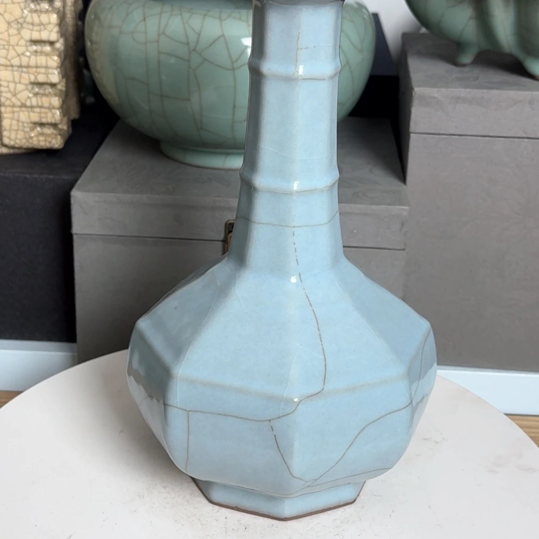 八方瓶官瓷八角瓶
