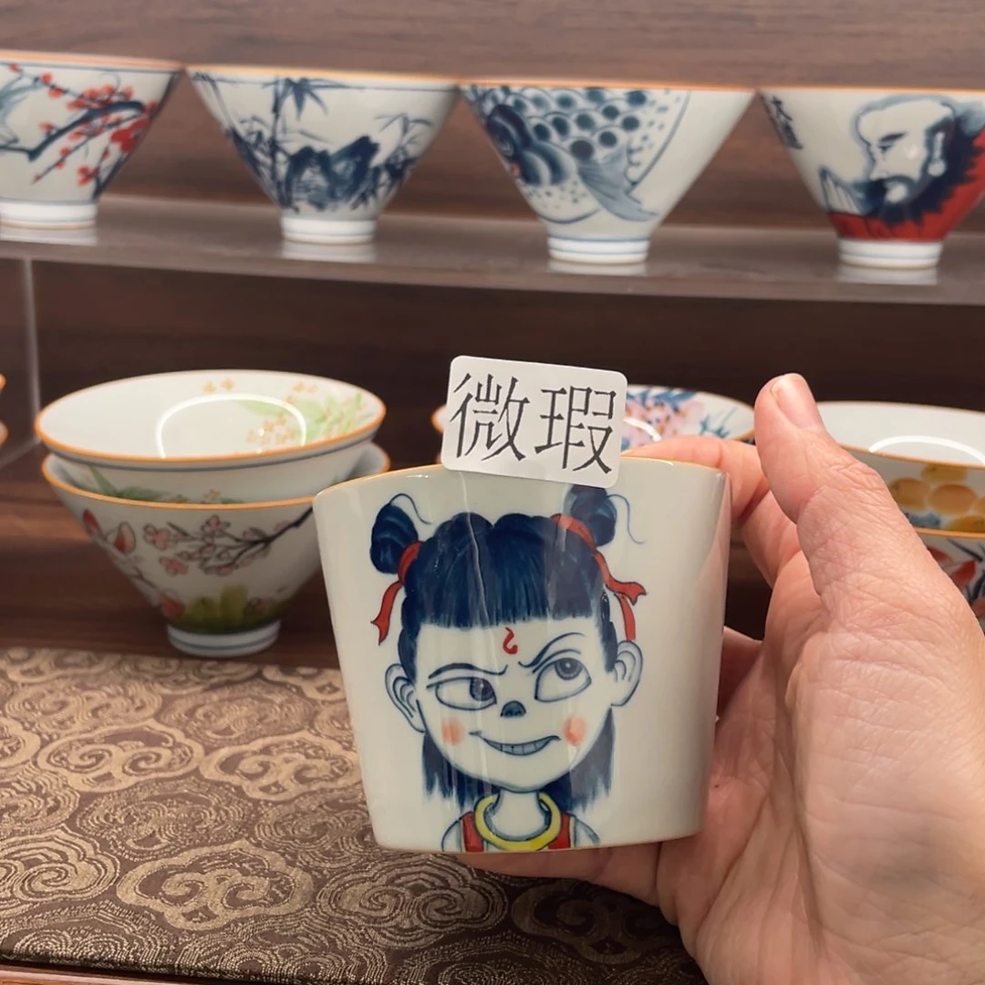 有瑕釉下彩纯手绘