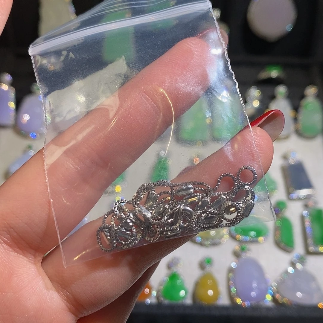 翡翠颈饰银S925镶嵌纯***家天然翡翠