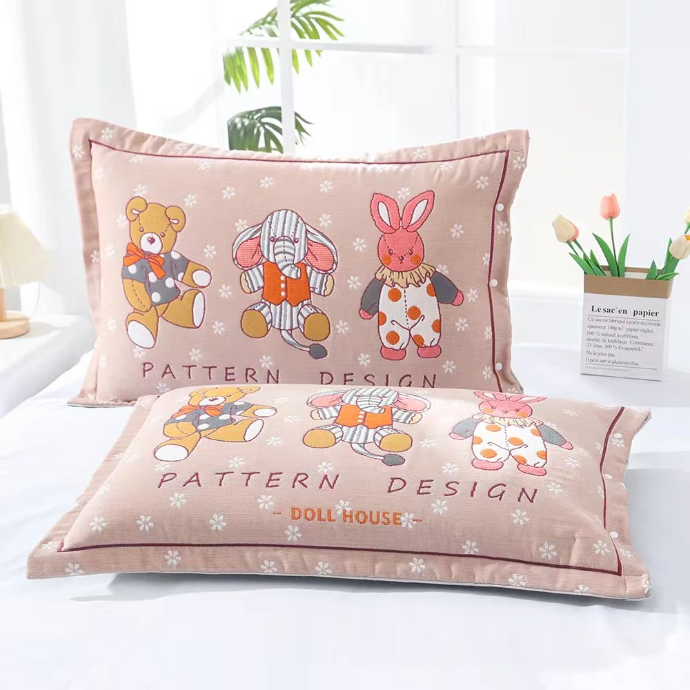 【木偶熊】枕套高端舒适亲肤加厚棉枕套54*80cm一对装