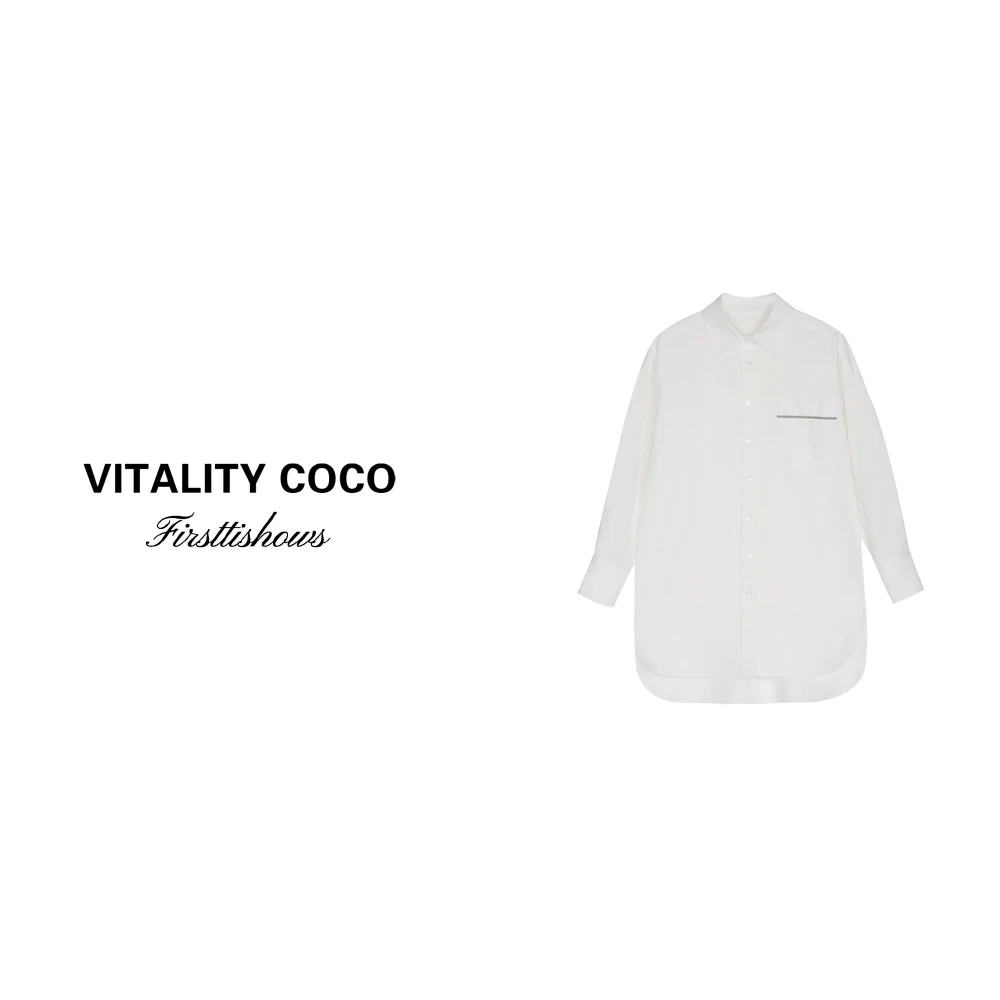 VITALITY COCO·BC系列新款衬衫休闲中长款衬衣-1662