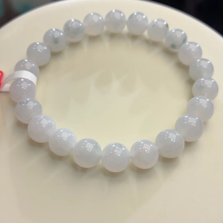 翡翠未镶嵌手链冰胶蓝飘卡8.4