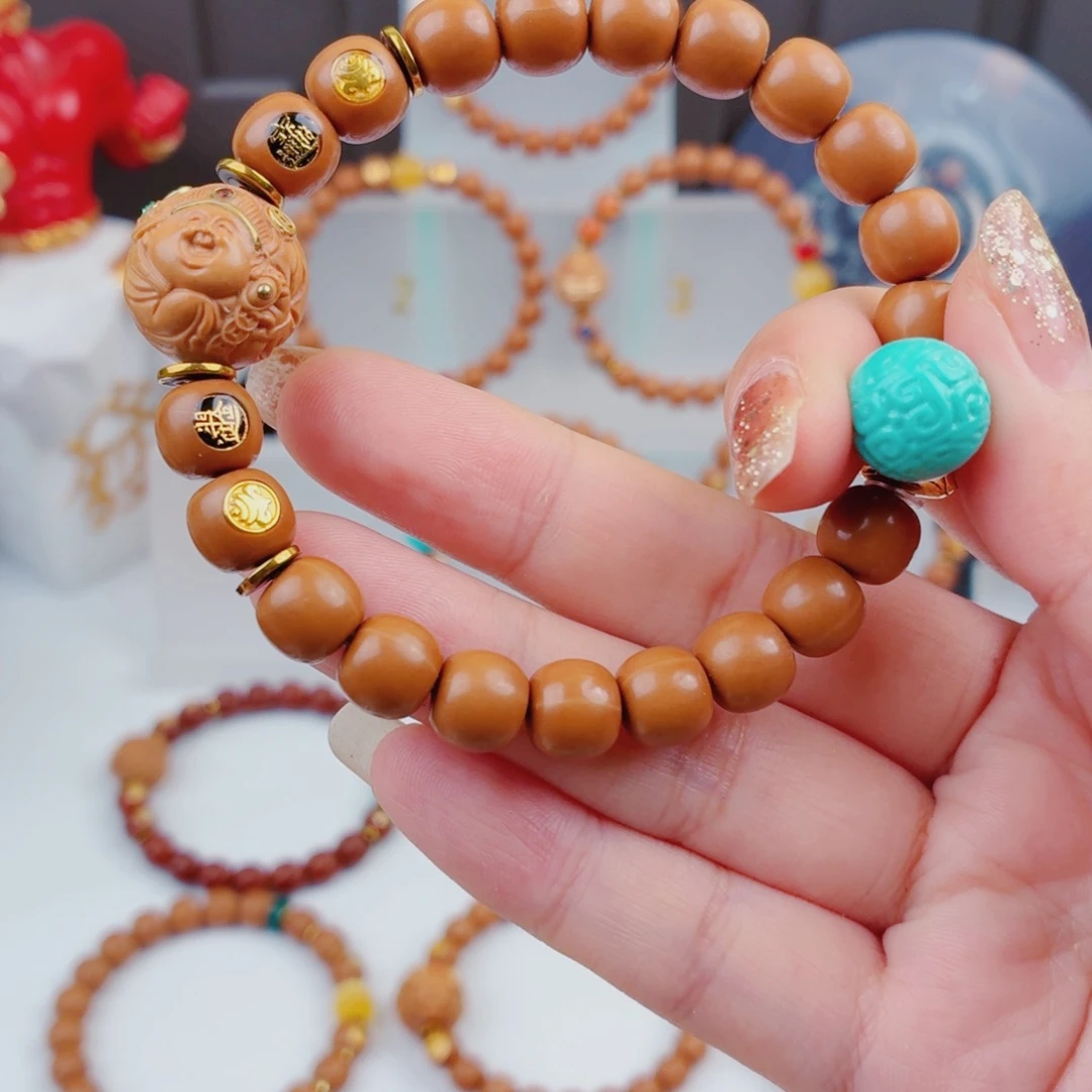 神***马猴头核桃吊坠猴头手串