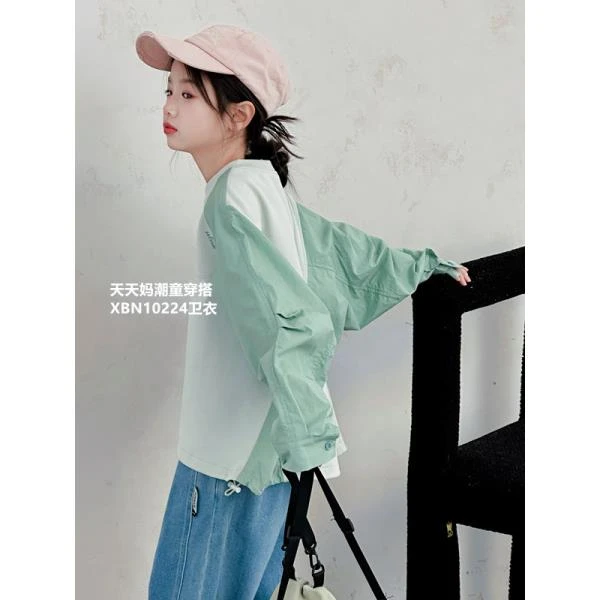 【1024】天妈2025春季亲子装男女中大童韩版运动休闲百搭卫衣