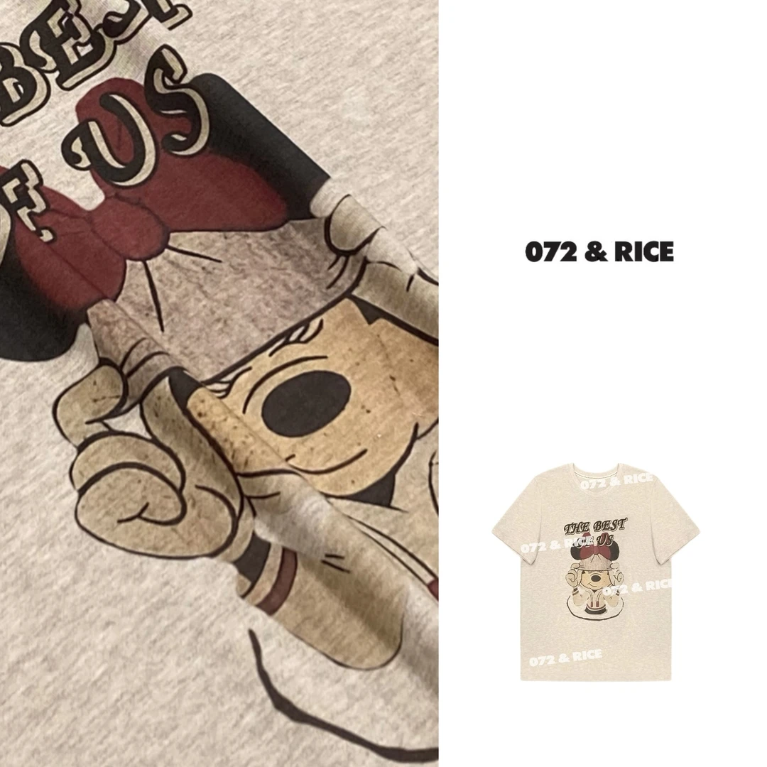 072 & RICE【米妮TEE】100纯棉 夏季休闲圆领短袖T恤 32NB362Z*