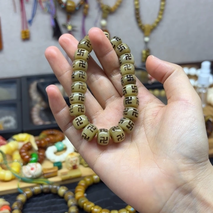 石英石非金属手串雕刻万