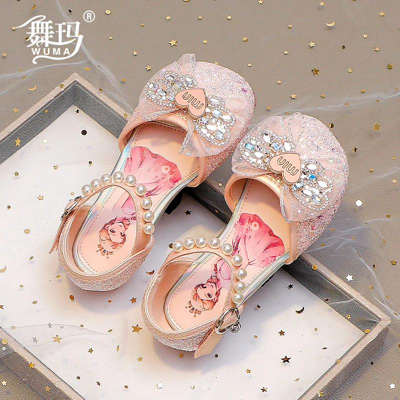 女童鞋子儿童爱莎公主鞋2024新款春夏款小女孩夏季走秀凉鞋412052