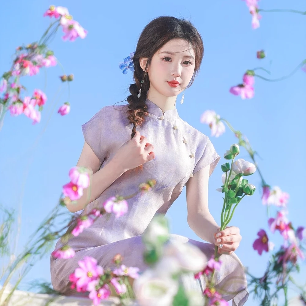 新中式旗开得胜高考送考妈妈旗袍裙女2025新款复古改良修身连衣裙