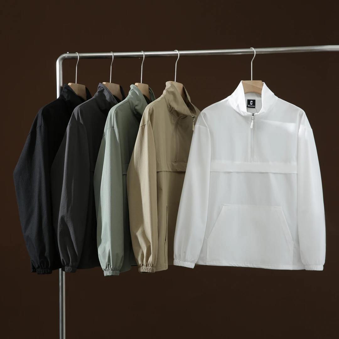 线下500+ 男女同款春秋透气半拉链卫衣户外休闲春季薄款速干卫衣