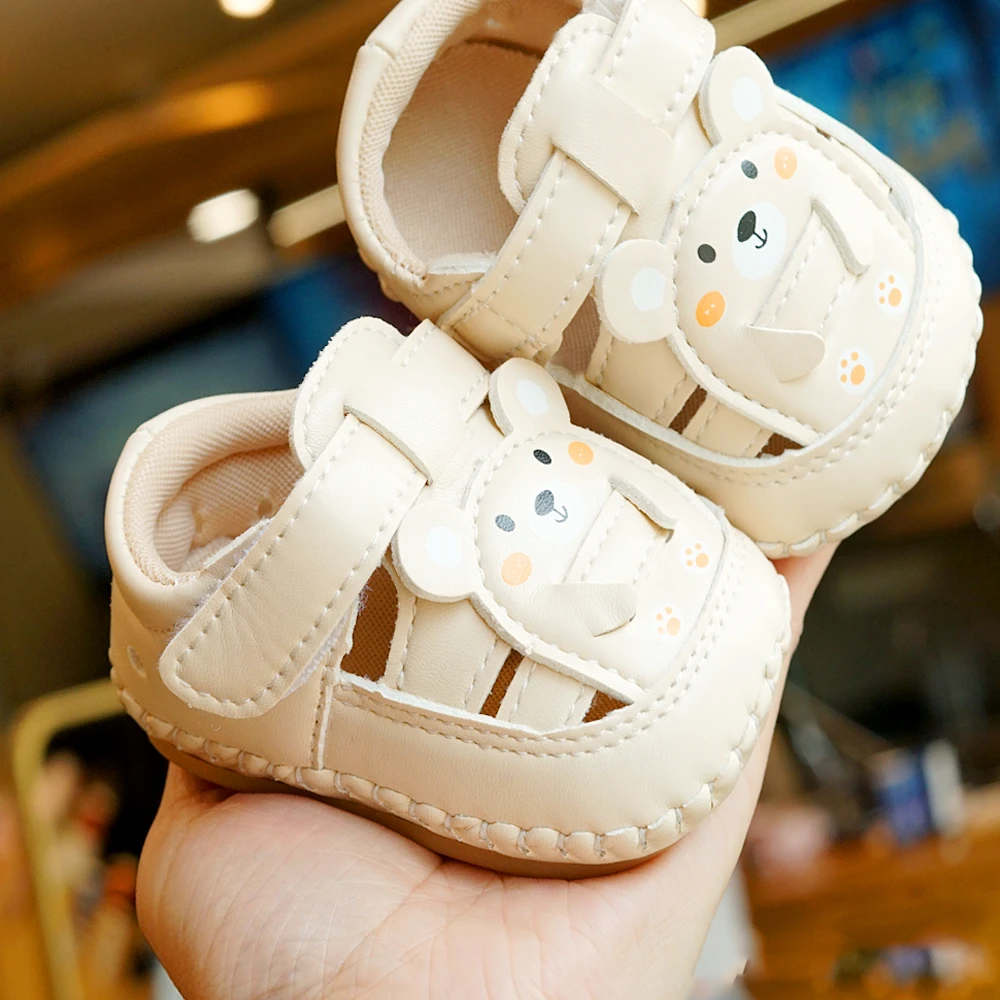 0-1岁夏季女宝宝学步鞋软底3-6-12七八个月婴儿不掉防踢透气凉鞋