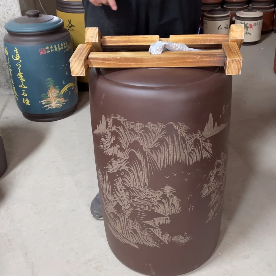 宜兴原矿紫砂茶叶罐