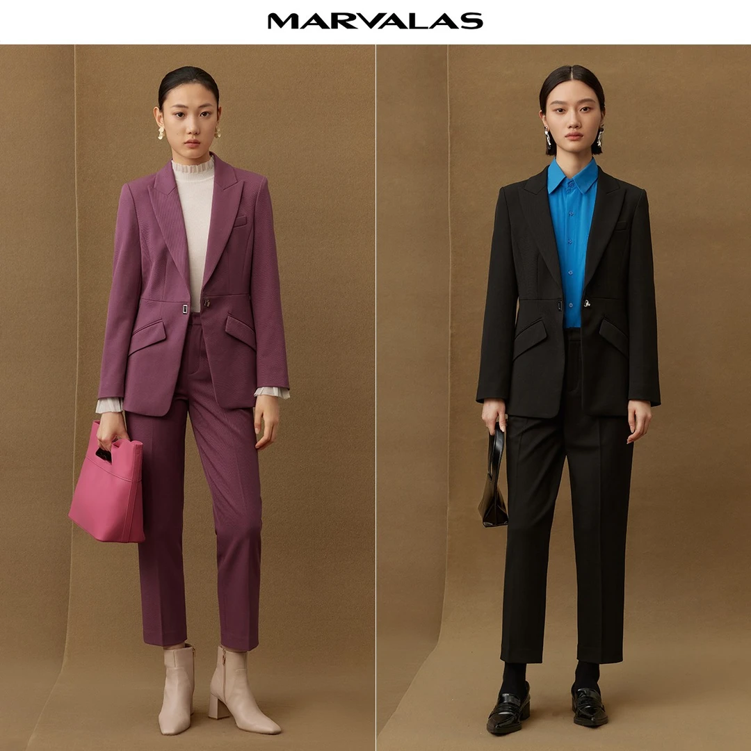 【籽言专属】M423302394曼德诗上衣休闲高级时尚通勤24春新款小西装