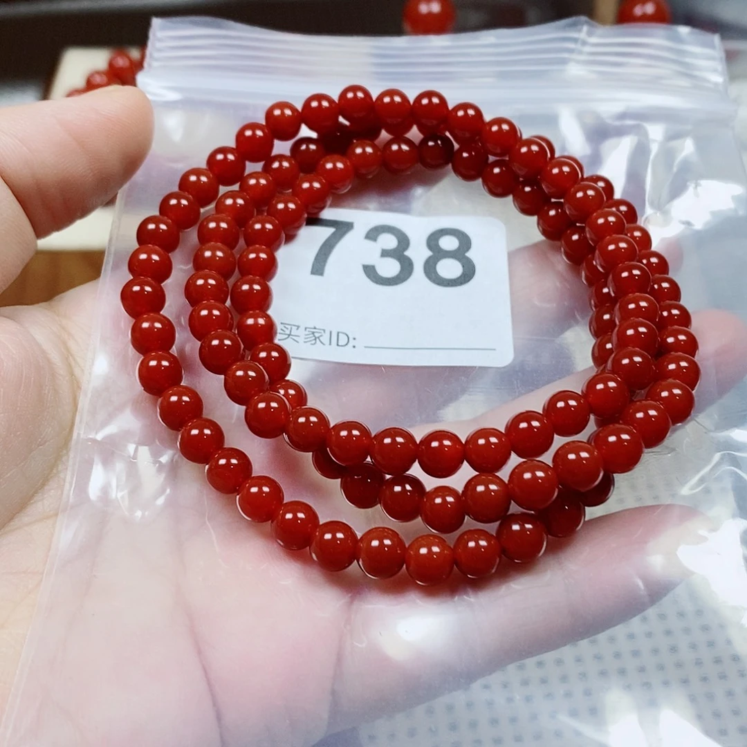 吴***敏未镶嵌手串南红玛瑙卡6多圈