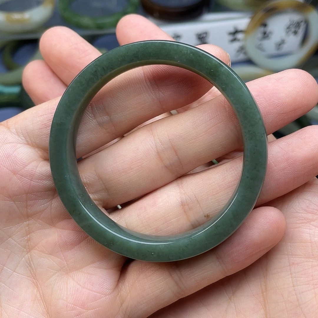 未镶嵌手镯和田玉（青玉）52.6mm