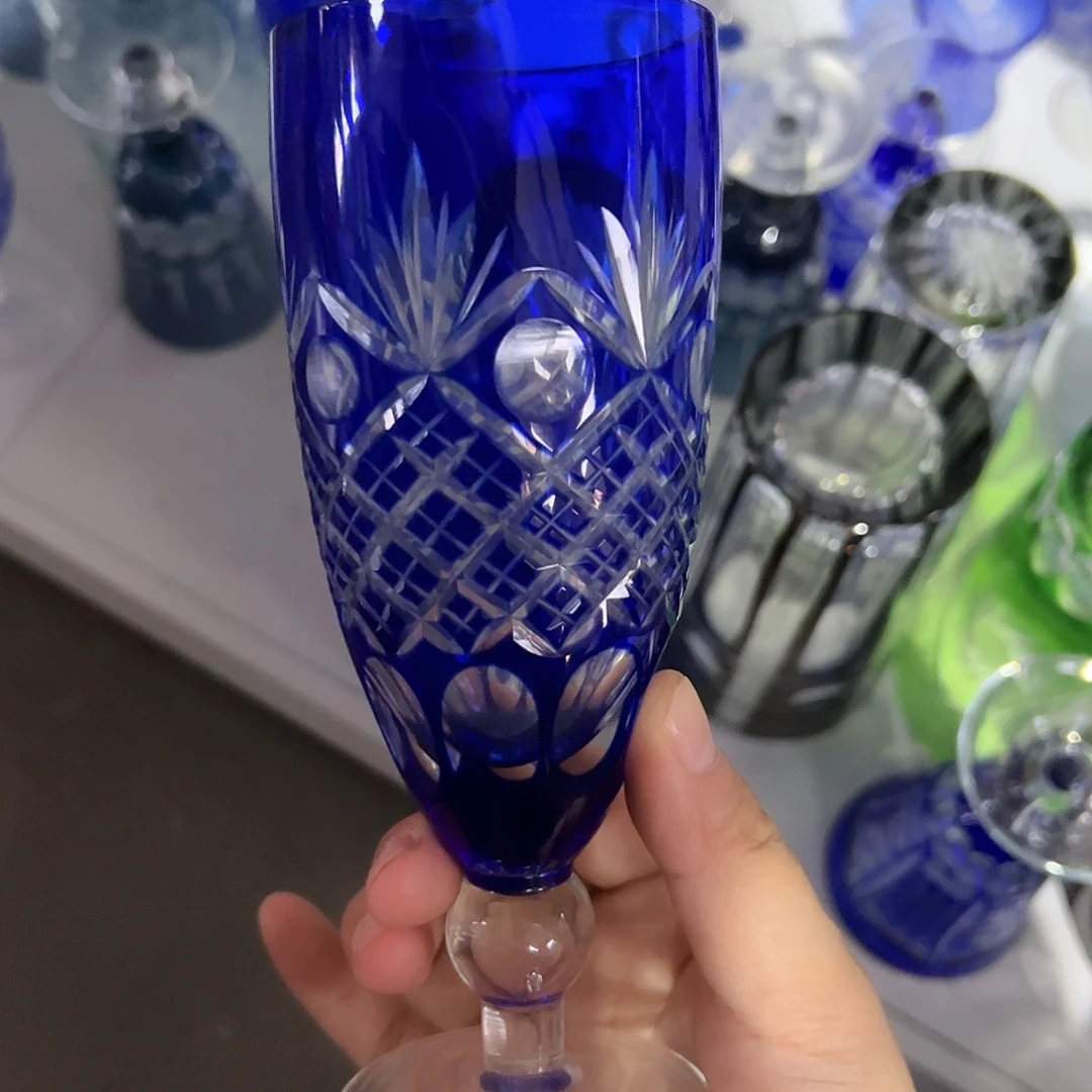 水晶玻璃平底款微瑕一个