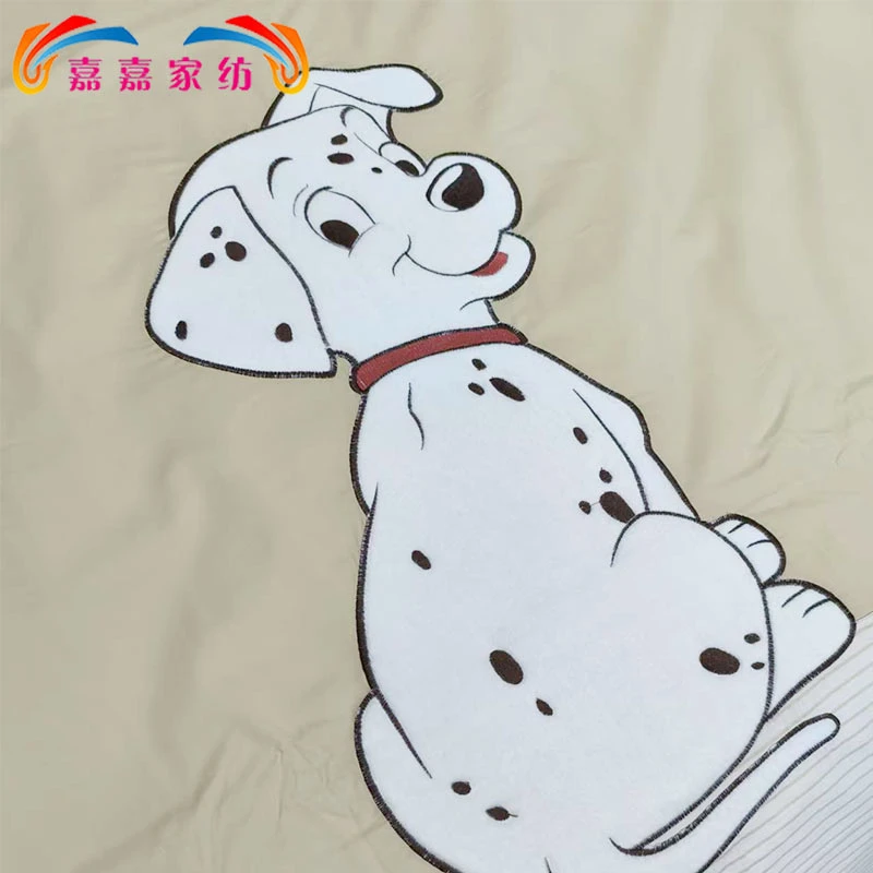 山东魏桥嘉嘉家纺儿童五件套全棉贡缎贴布绣