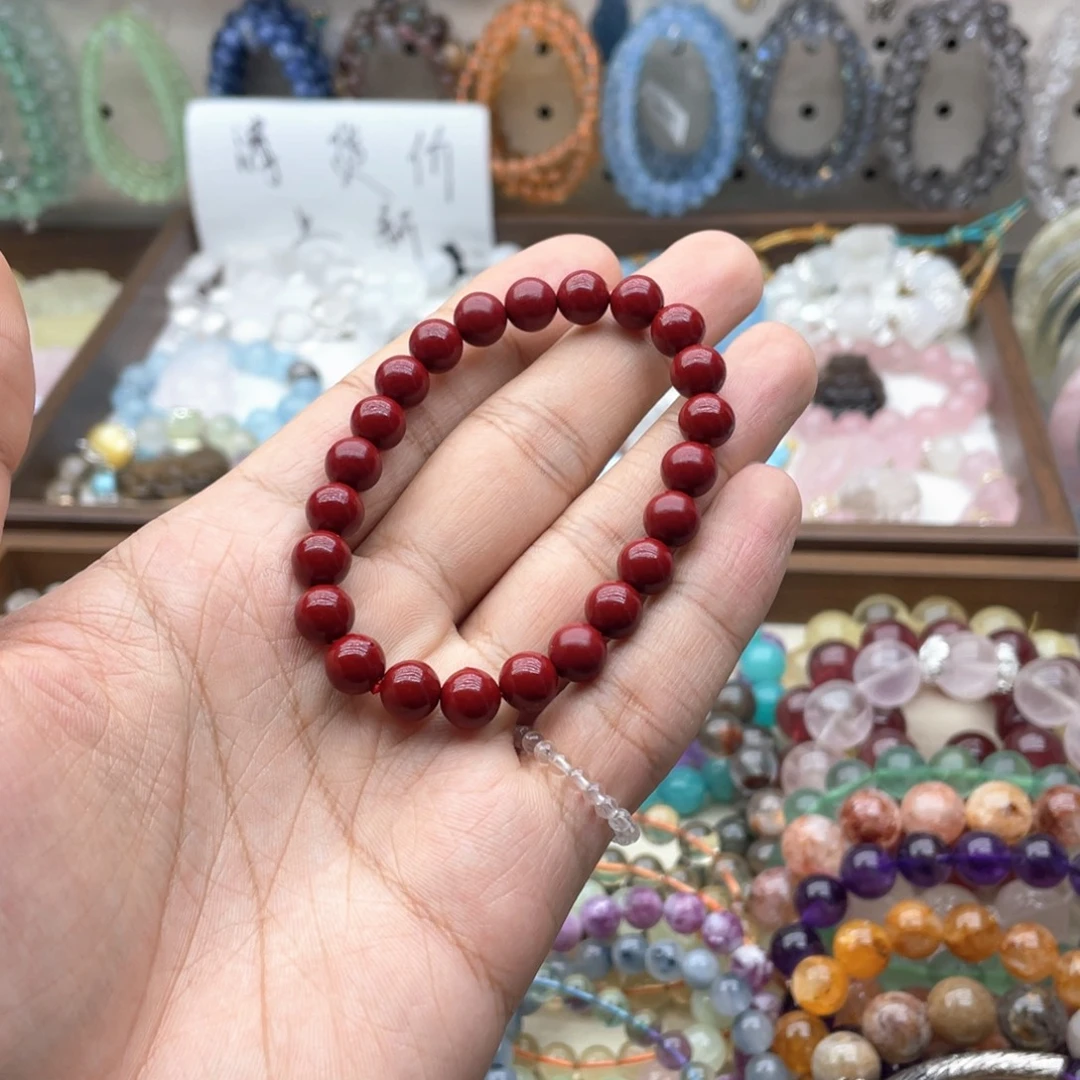 未镶嵌烟晶手链8咪紫金砂