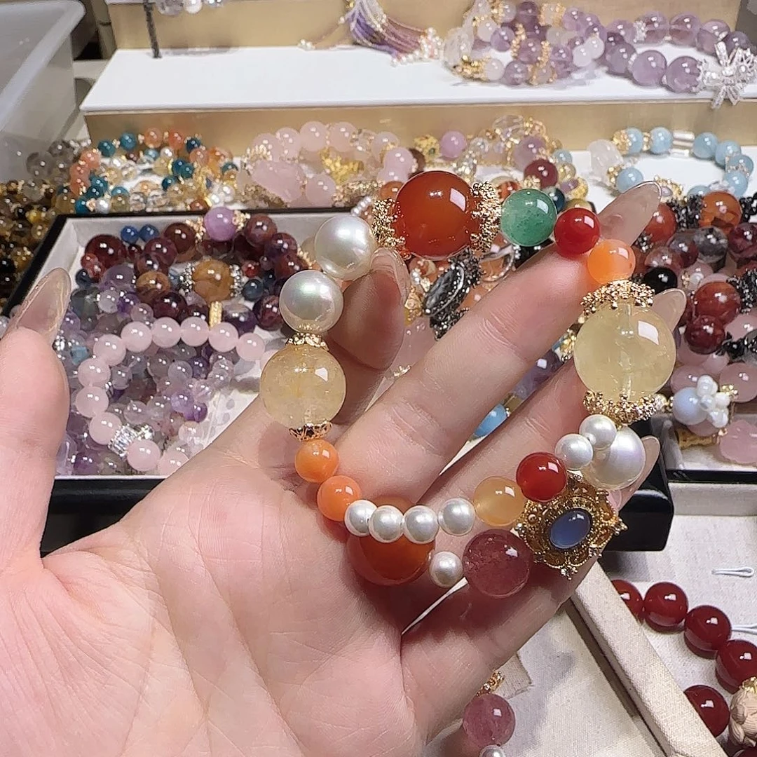 水晶手链未镶嵌吧