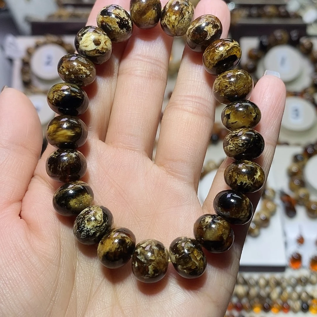 码***特琥珀未镶嵌裸石熊猫花11+