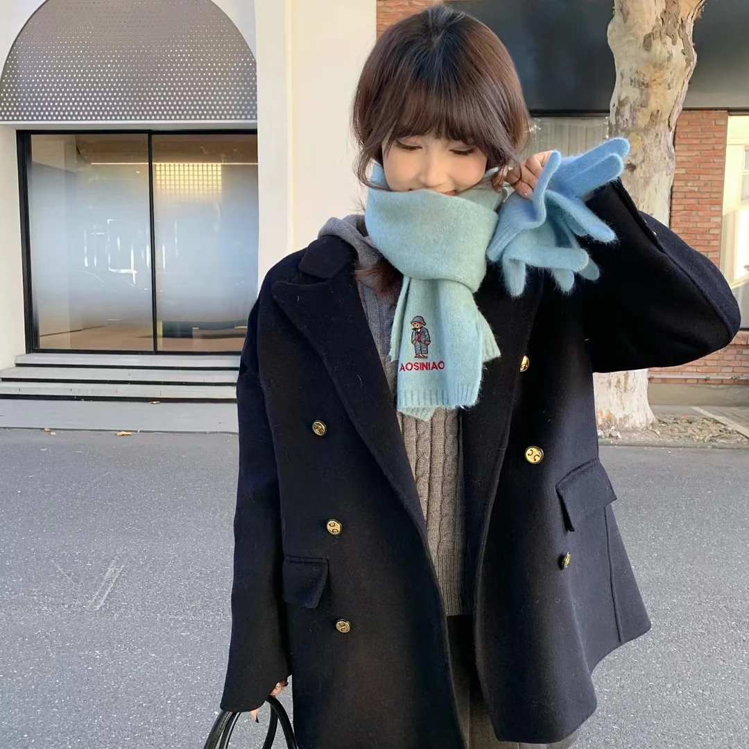 高级感双面羊毛大衣2024秋冬新款中长款春春时尚气质定制款外套女