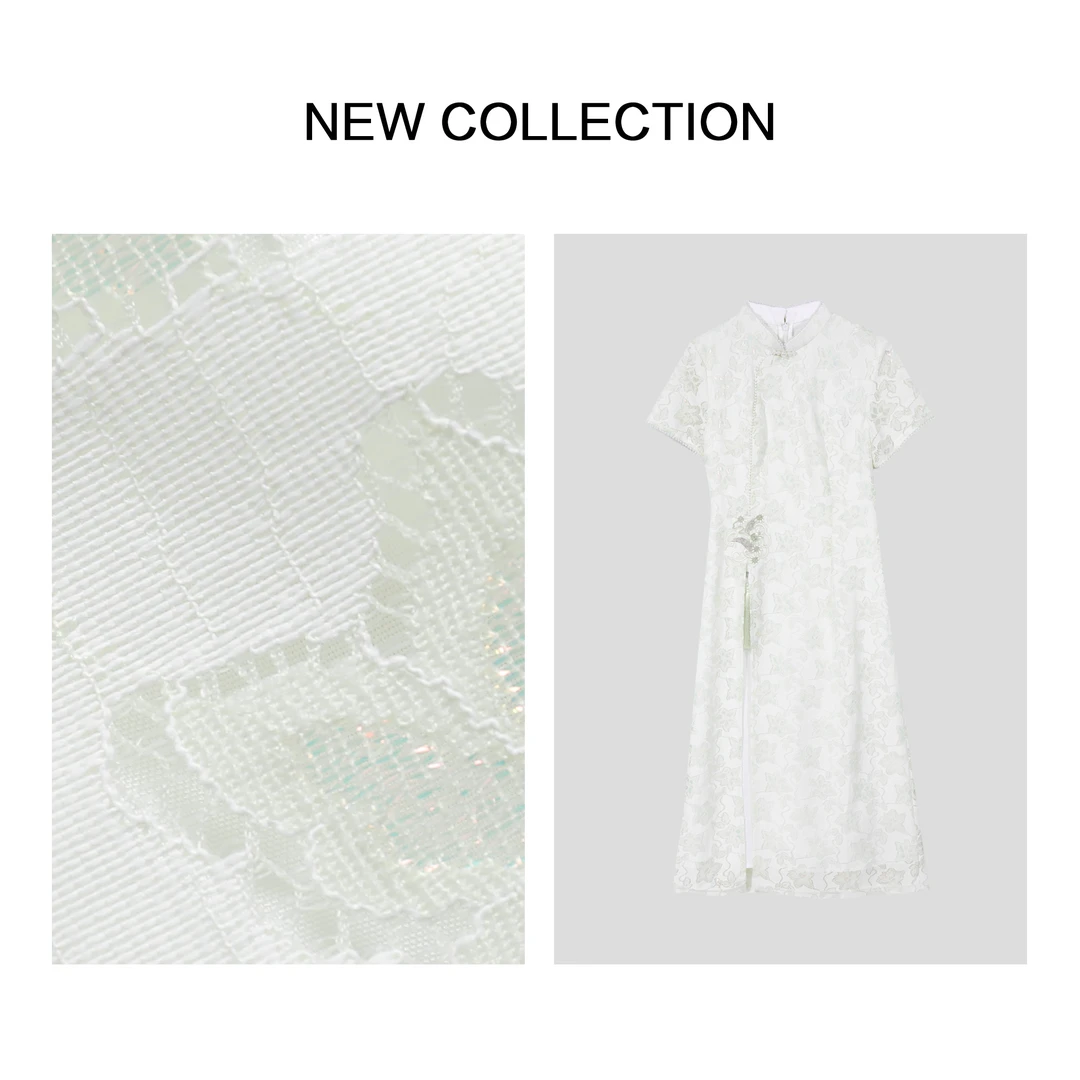 【香香专属】L3F28126 传统蕾丝印花修身旗袍-5005