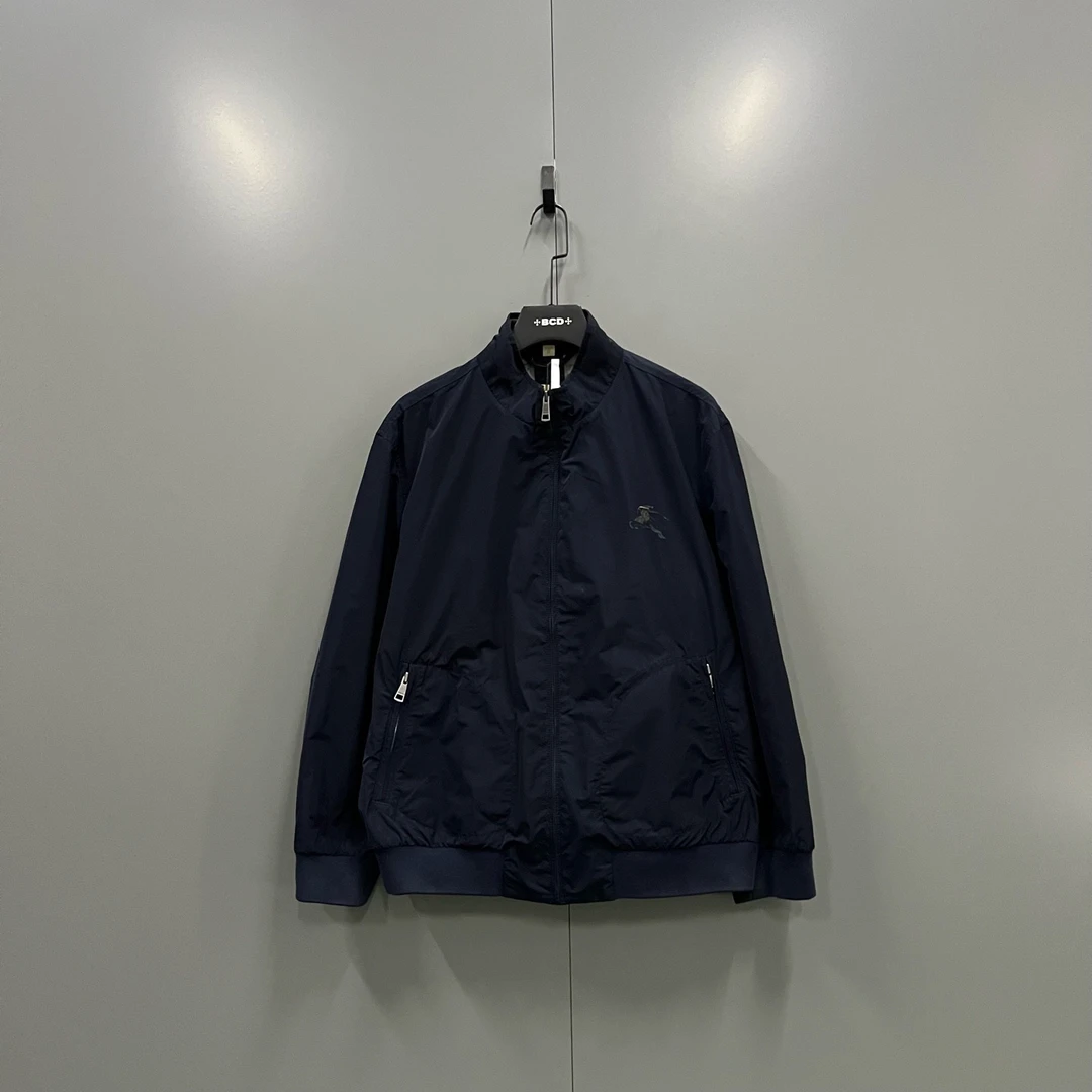 95新 BURBERRY/博柏利 jp919 016582 藏青色骑士夹克 XXL码