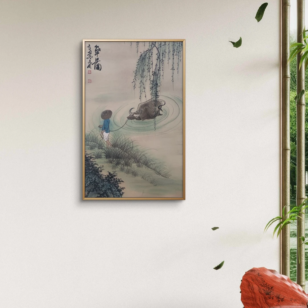 牧牛图  赵文斌  绘画