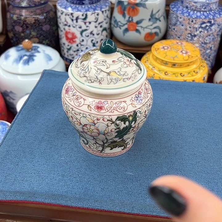 瓷片茶叶密封罐陶瓷