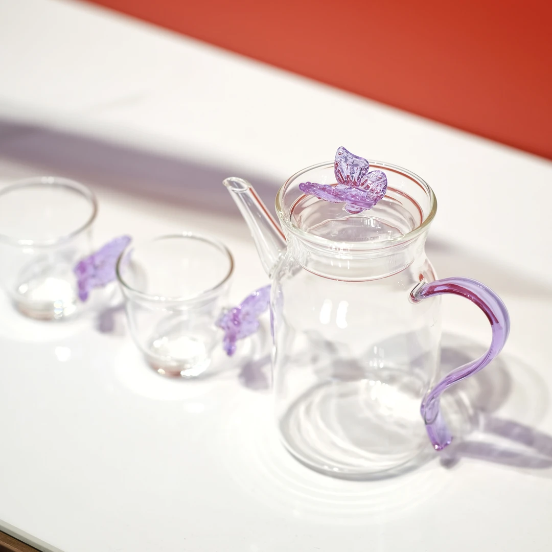 高硼硅加厚蝴蝶玻璃（一壶两杯）-ZHZ031