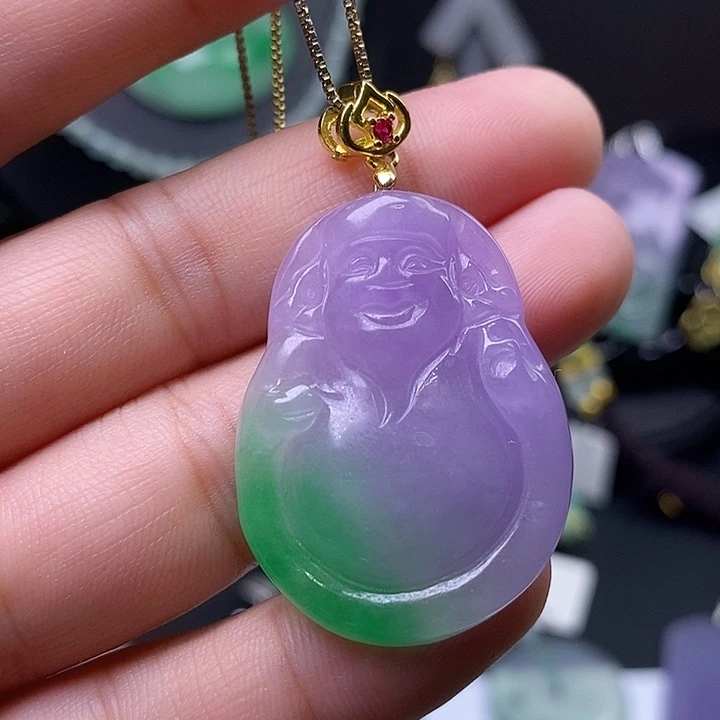 翡翠未镶嵌吊坠(赠链)