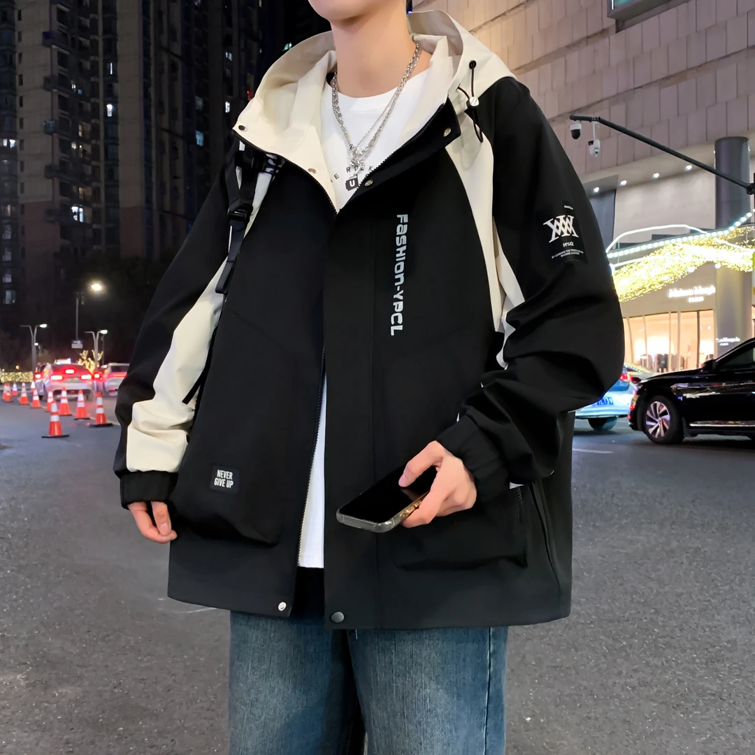 男士外套春秋季2025新款潮牌学生潮流男装港风宽松百搭青少年夹克