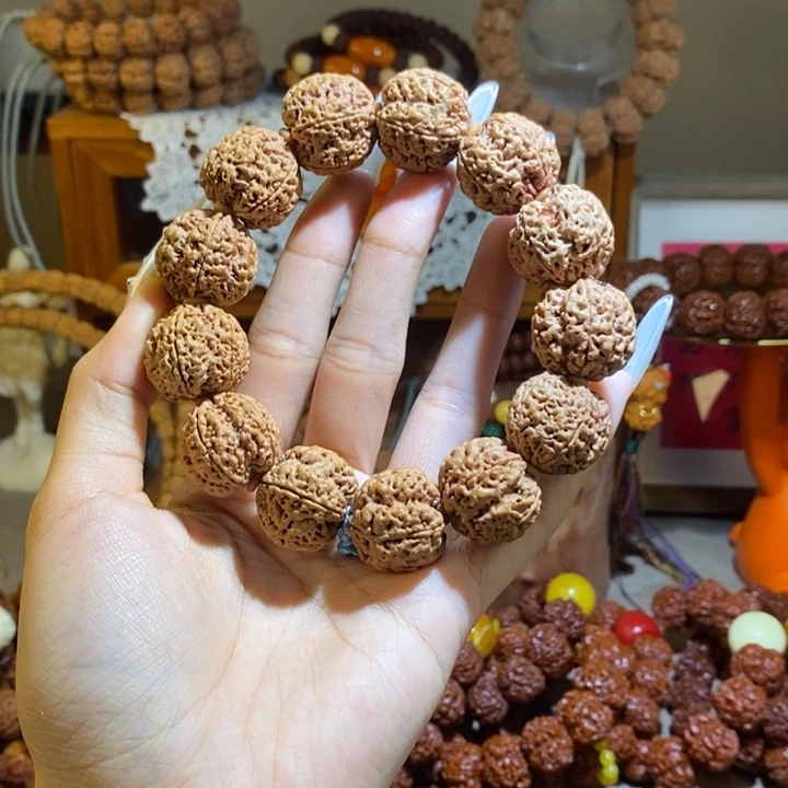 ****手串金刚菩提225原籽肉蓝绳一物