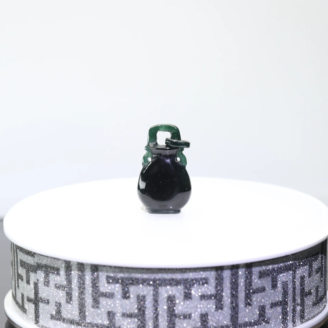 FC3天然缅甸A货墨翠平安扣/600030/保利厦门拍卖