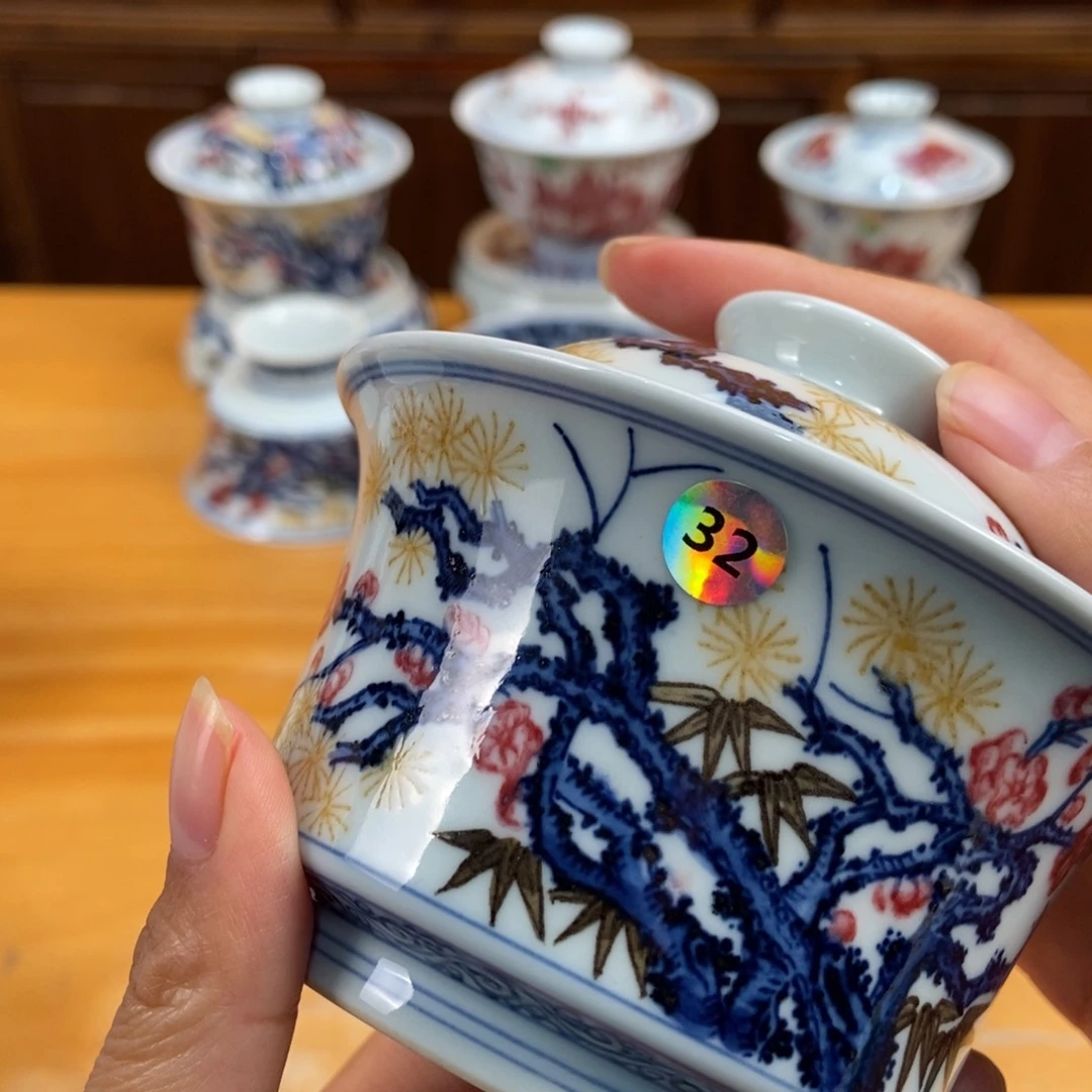 手绘现代茶具非古董