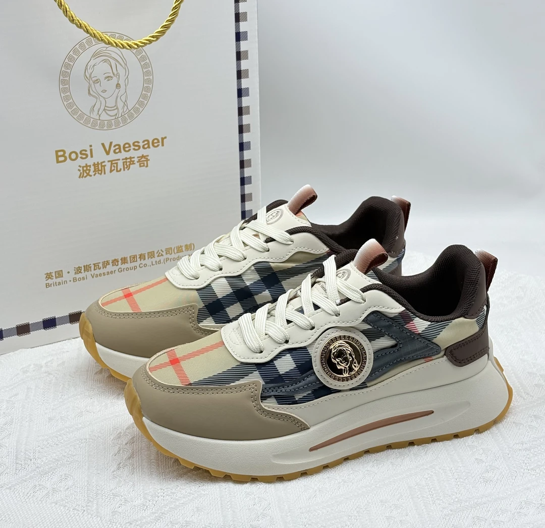 2026秋季新款Bosi Vaesacr波斯瓦萨奇棕色百搭潮流百搭轻奢时尚鞋