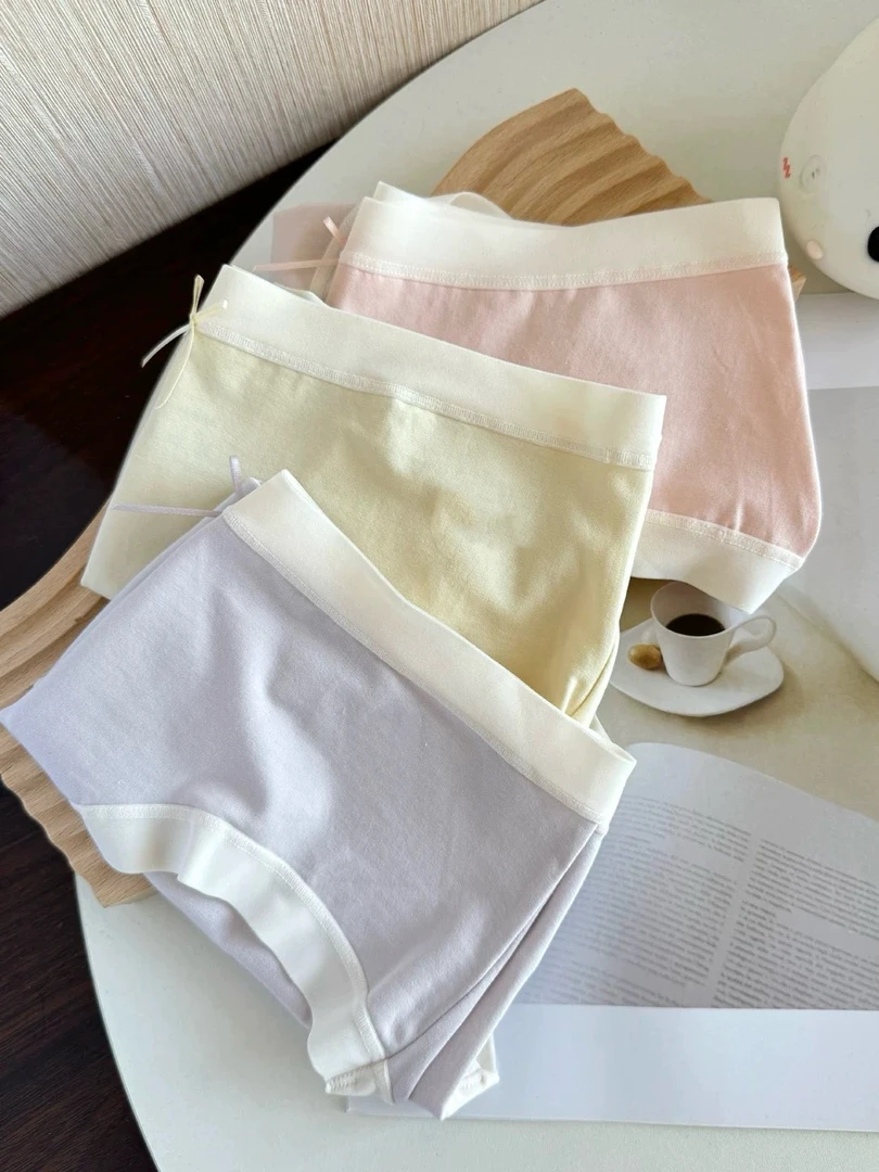 【发4条】女士中腰磨毛内裤轻薄柔软