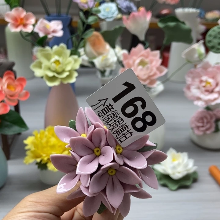 陶瓷手工制作陶瓷花