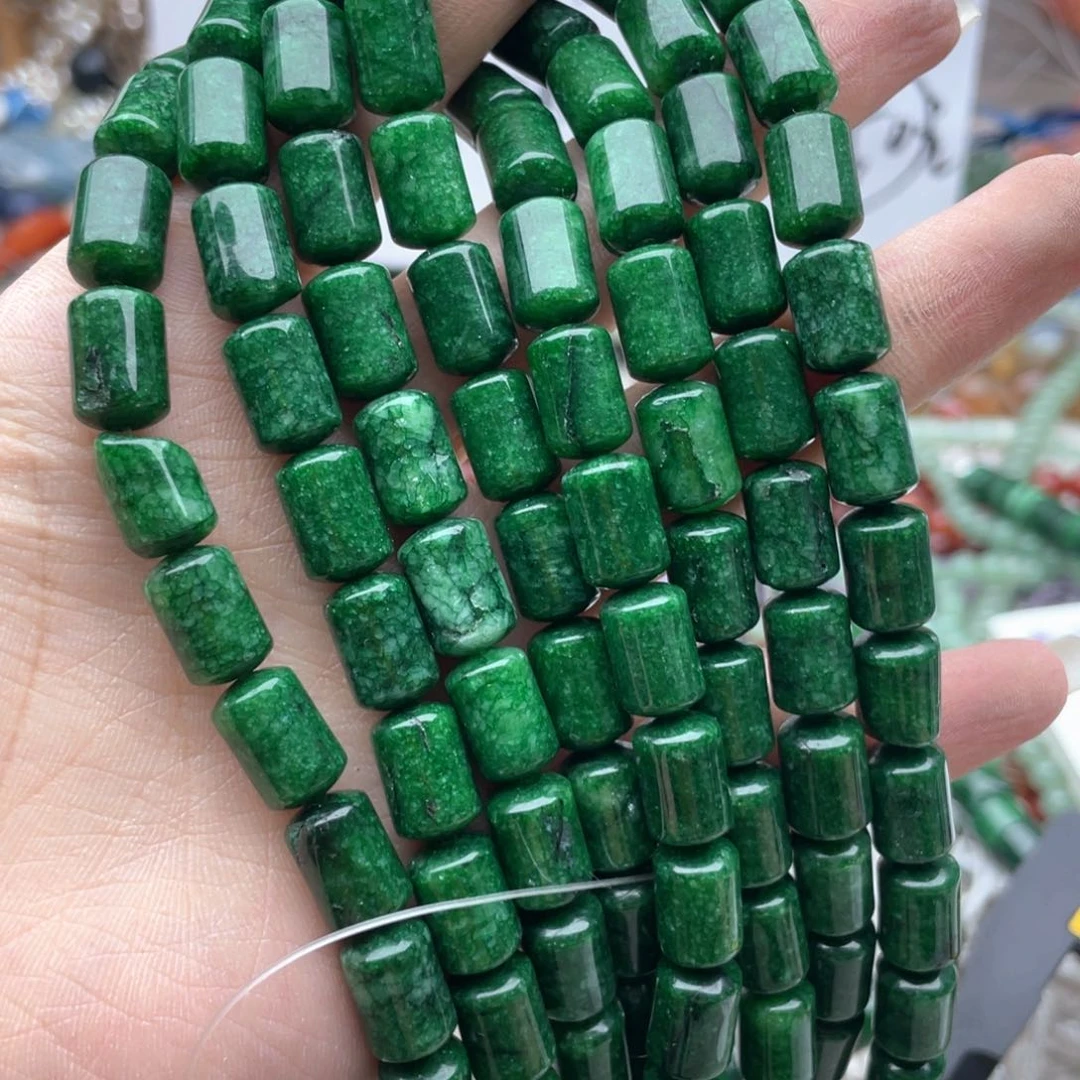 玛瑙/玉髓合金珠宝半成品一条装7*11左右干青管不退换 14