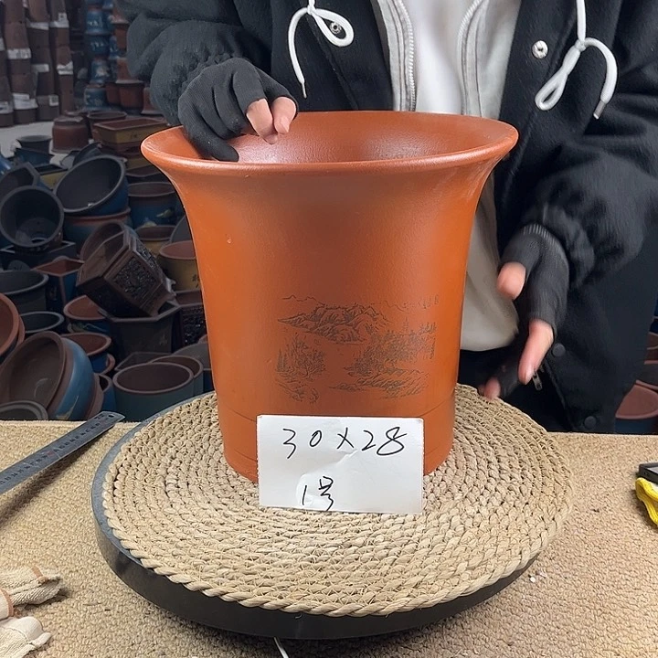 红陶紫砂花盆紫砂