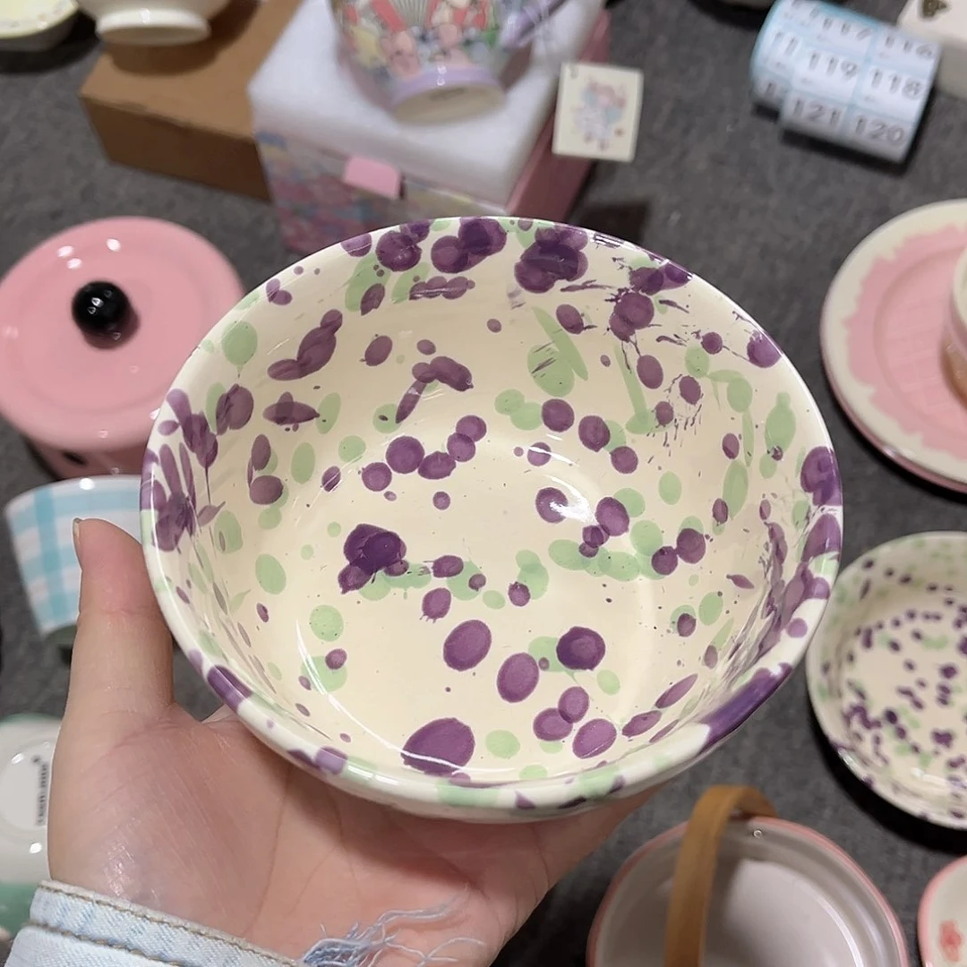 正品泼墨陶瓷餐具系列5寸